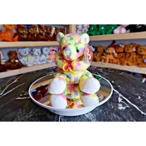 TY Beanie Baby - Bloom the Bear | Tush Tag Wear | Vintage | Rare